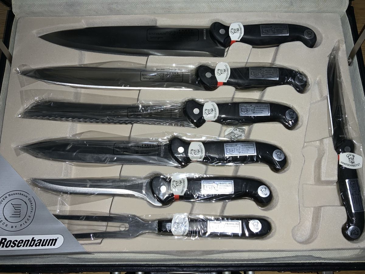 Rosenbaum Coltelli: Rosenbaum Solingen Messer-Gabelset im Koffer – Nuovo e nell'imballaggio originale da Frauenfeld venduto da CSM71 3
