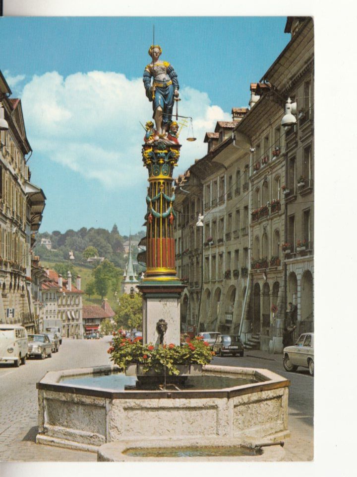 Cartoline postali: Bern Gerechtigkeitsbrunnen ca. 1970 – Usato da Bürglen TG venduto da StampGraf