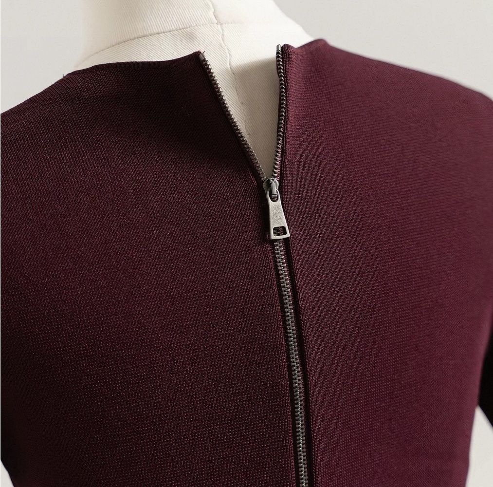 Ted Baker Kleider: Ted Baker Strickkleid Größe 3 Burgunderrot Halbarm – Neu und originalverpackt aus Veyras von ValClasse 4