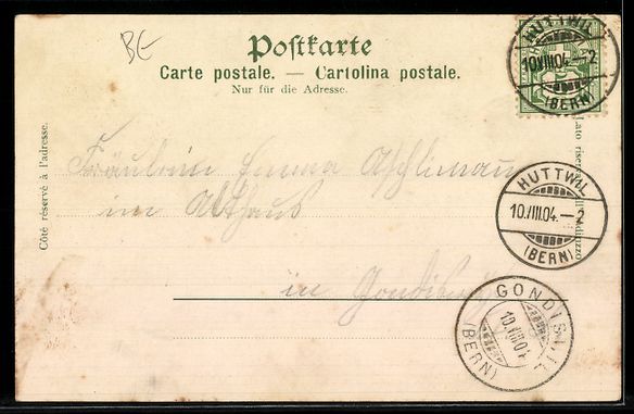 Cartoline postali: AK Huttwyl, Bahnhofstrasse – Usato da Berlin venduto da bartko-reher 1