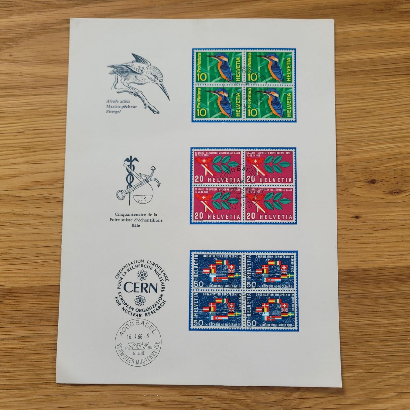 Alle Briefmarken: Document CERN Basel 1966 – Gebraucht aus Biel/Bienne von Destockweb