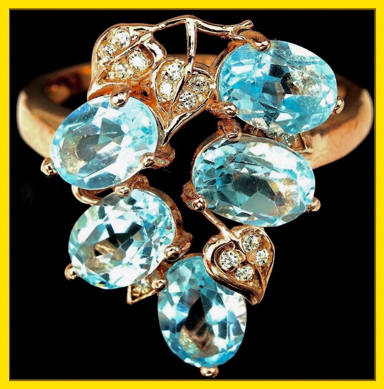 Ringe: Ring 925 SILBER Silberring Edelsteinring Swiss blue Topas – Neu und originalverpackt aus Berg TG von magginello
