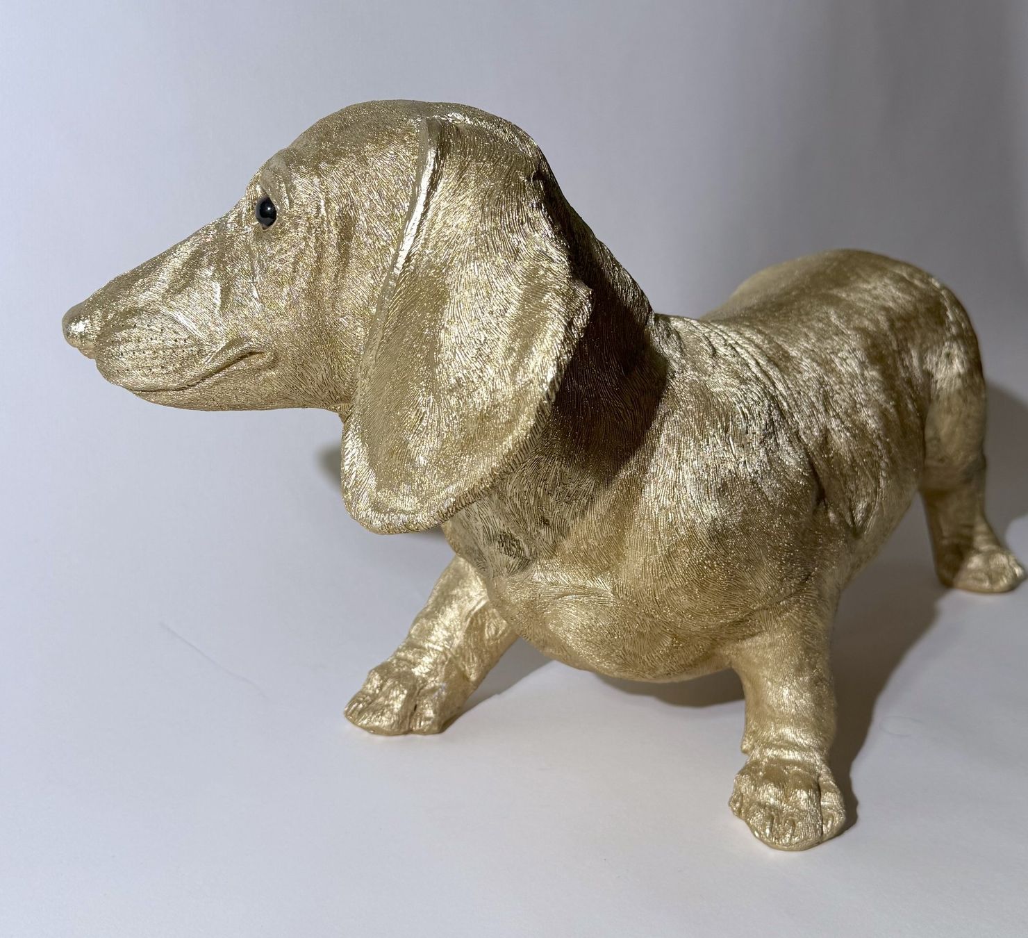 Statuette: Ornament Figur Dackel Hund - Figurine Teckel doré – Usato da Fribourg venduto da SebDelCH 3
