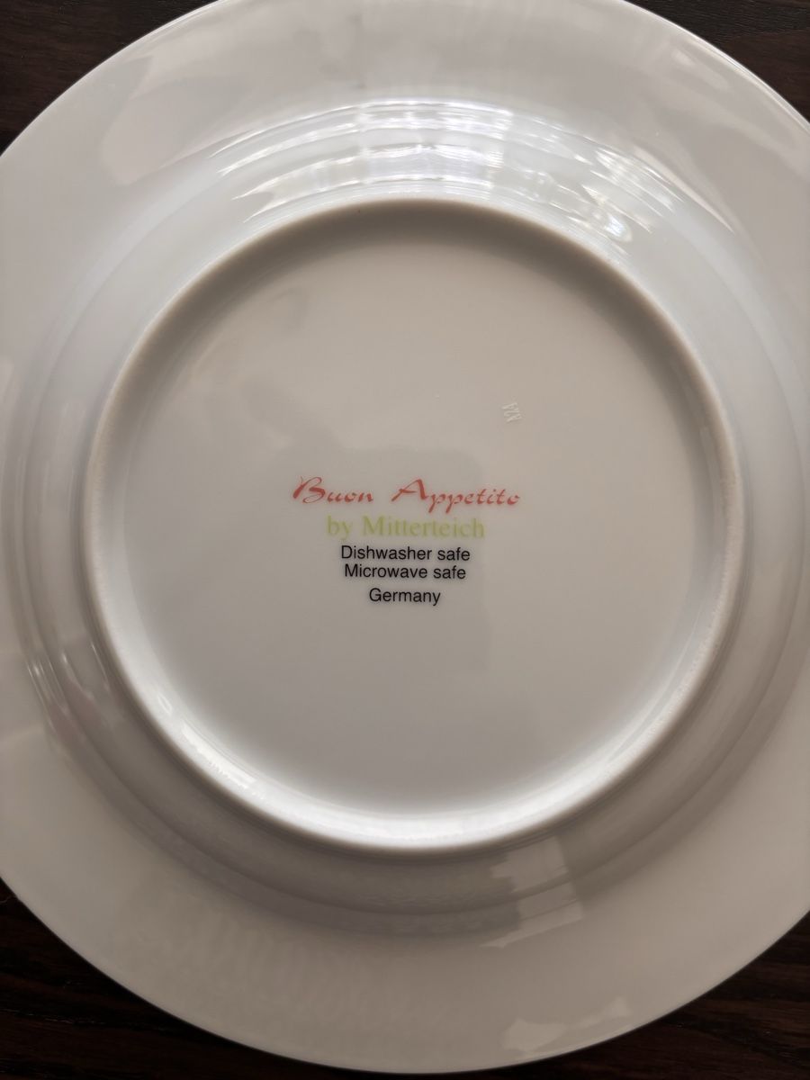 Piatti: 6 Pasta-Teller von Mitterteich, "Buon Appetito" – Usato da Unterentfelden venduto da Nadineb23 1