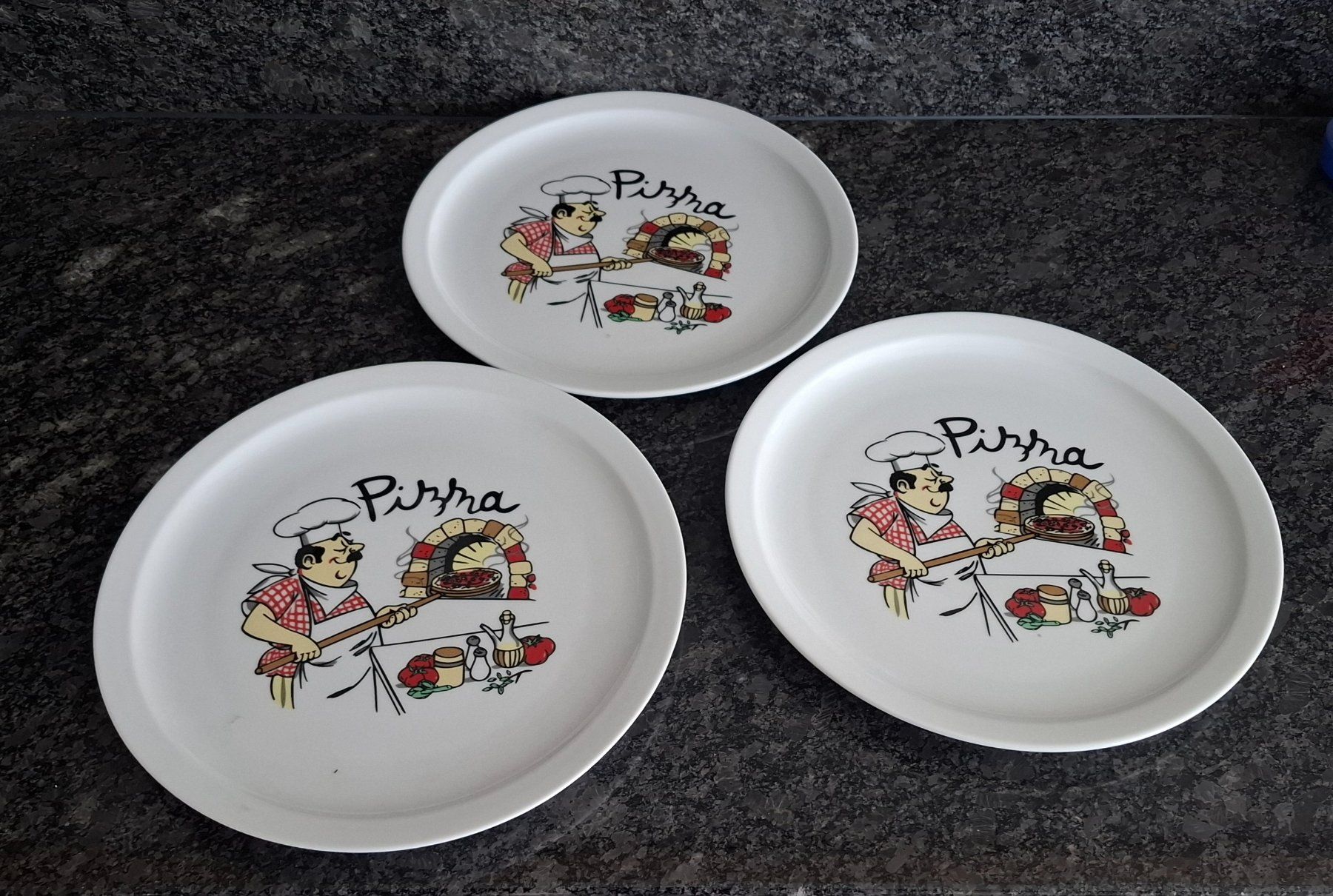 Piatti: 3x Pizza Teller Van Well Wellco Design - Durchmesser 30cm – Usato da Lachen SZ venduto da Azrael83