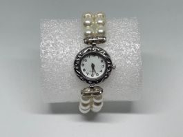 Orologio Vintage Perle Sintetiche Elastico Batteria Scarica