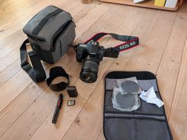 Canon EOS 90D + f/2.8 Objektiv + Zubehör < 1500 Auslösungen