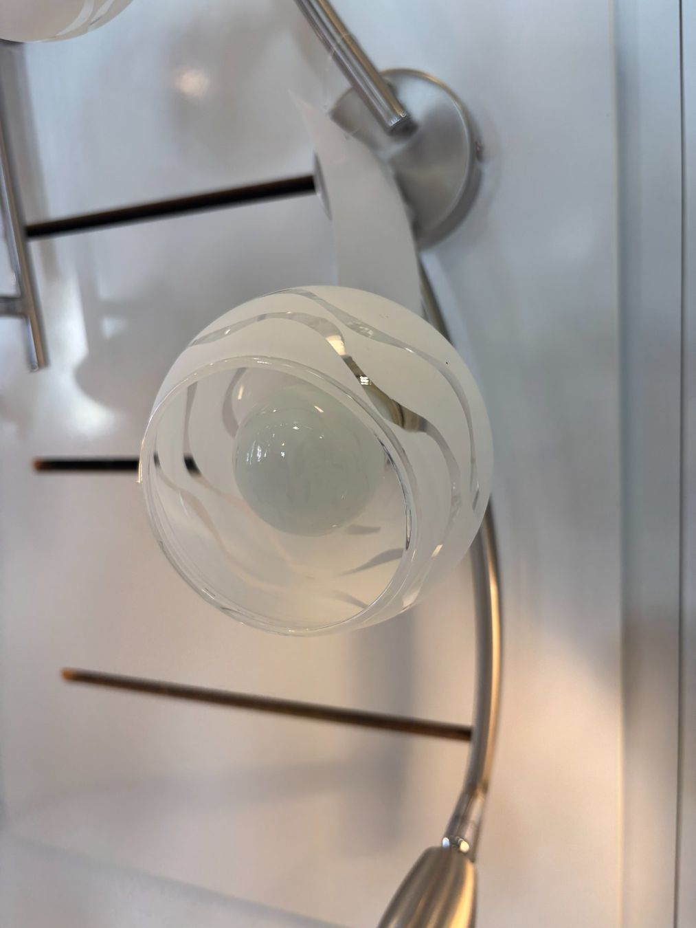 Kronleuchter & Deckenlampen: 4er-Deckenleuchte, Chromstahl und Glas – Neu (gemäss Beschreibung) aus Walenstadt von WEW8880 1