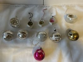 11er Set Vintage Christbaumkugeln Glas Nostalgie Weihnachten