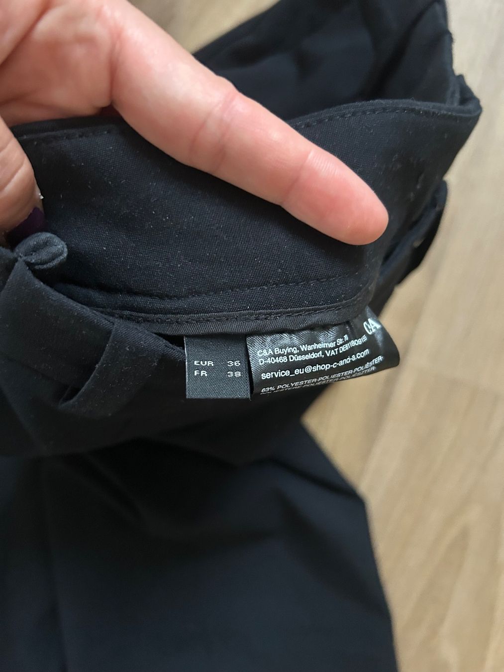 Pantaloni: Pantalon noir taille haute évasé taille 36 – Usato da Chevenez venduto da lou_79mn 2