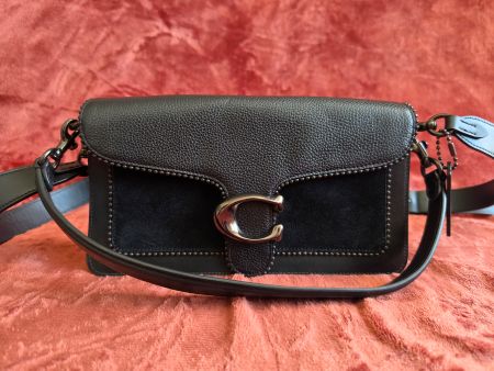 Sac Coach Tabby Crossbody en cuir et daim noir