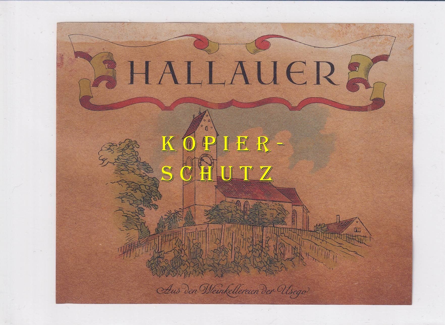 Papiere: Etikette - Hallauer /bd – Gebraucht aus Hombrechtikon von Rudolf07