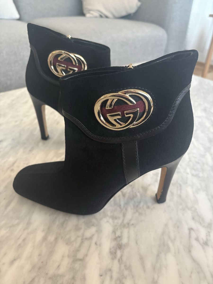 Gucci Scarpe da donna: Bottines Gucci Cuir/Daim talons 8cm – Usato da Genève venduto da EllaMaillart 5