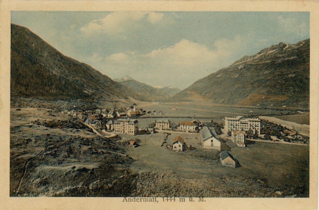 Cartoline postali: Andermatt   UR     1'444 m. – Usato da Brig venduto da Valcards54