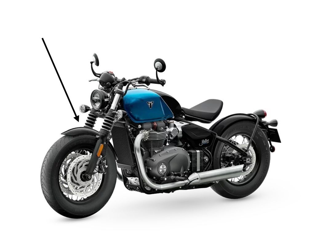 Triumph Tutti i ricambio per moto: Bonneville Bobber Schutzblech vorne – Usato da Zürich venduto da Evo-9 4