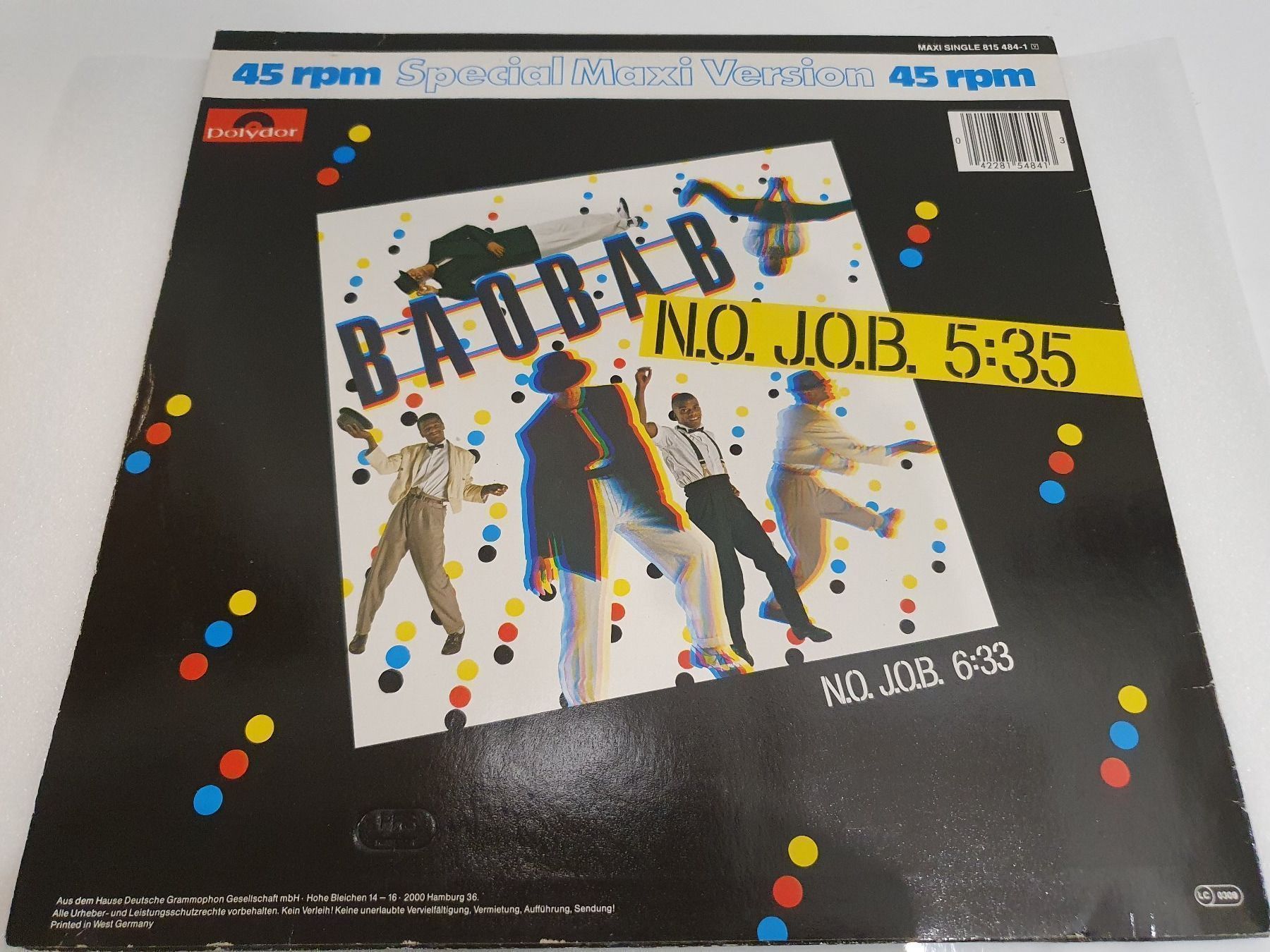 Dischi in vinile: Baobab - N.O. J.O.B. – Usato da Uster venduto da Vinyl-Leidenschaft 1