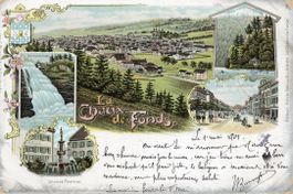La Chaux-de-Fonds  NE  et Saut de Doubs  / LITHO  en 1 9 0 1