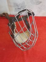 Vintage Maulkorb, Draht, Lederriemen, Top Zustand!