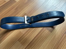 Roberto Bellido Leder Gürtel, Blau, Top Zustand, 90 cm