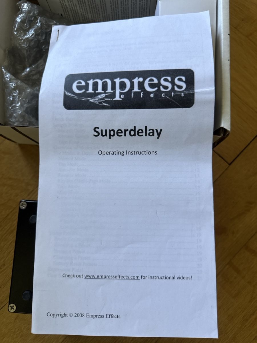 Strumenti musicali: Empress Effects Superdelay Vintage Modified mit OVP – Usato da Zürich venduto da jack6str 4
