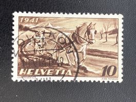 Schweiz 1941 Anbauwerk 10 Vollstempel ZOLLIKON 10.VI.41