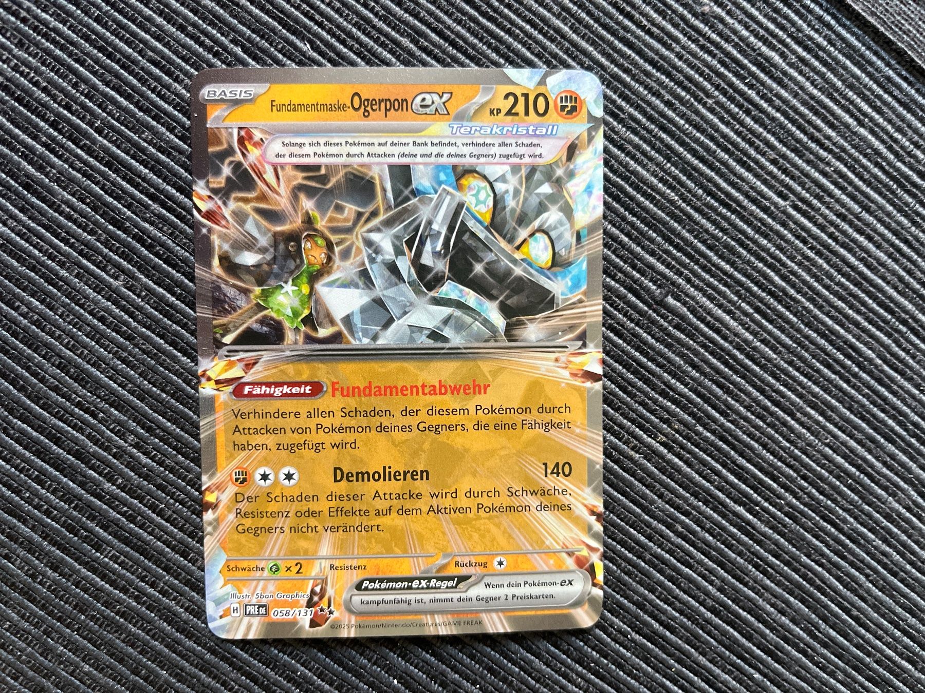 Pokémon Carte collezionabili: Pokemon Ogerpon Ex Prismatic Evolutions near Mint – Nuovo (secondo la descrizione) da Wabern venduto da Collectfun