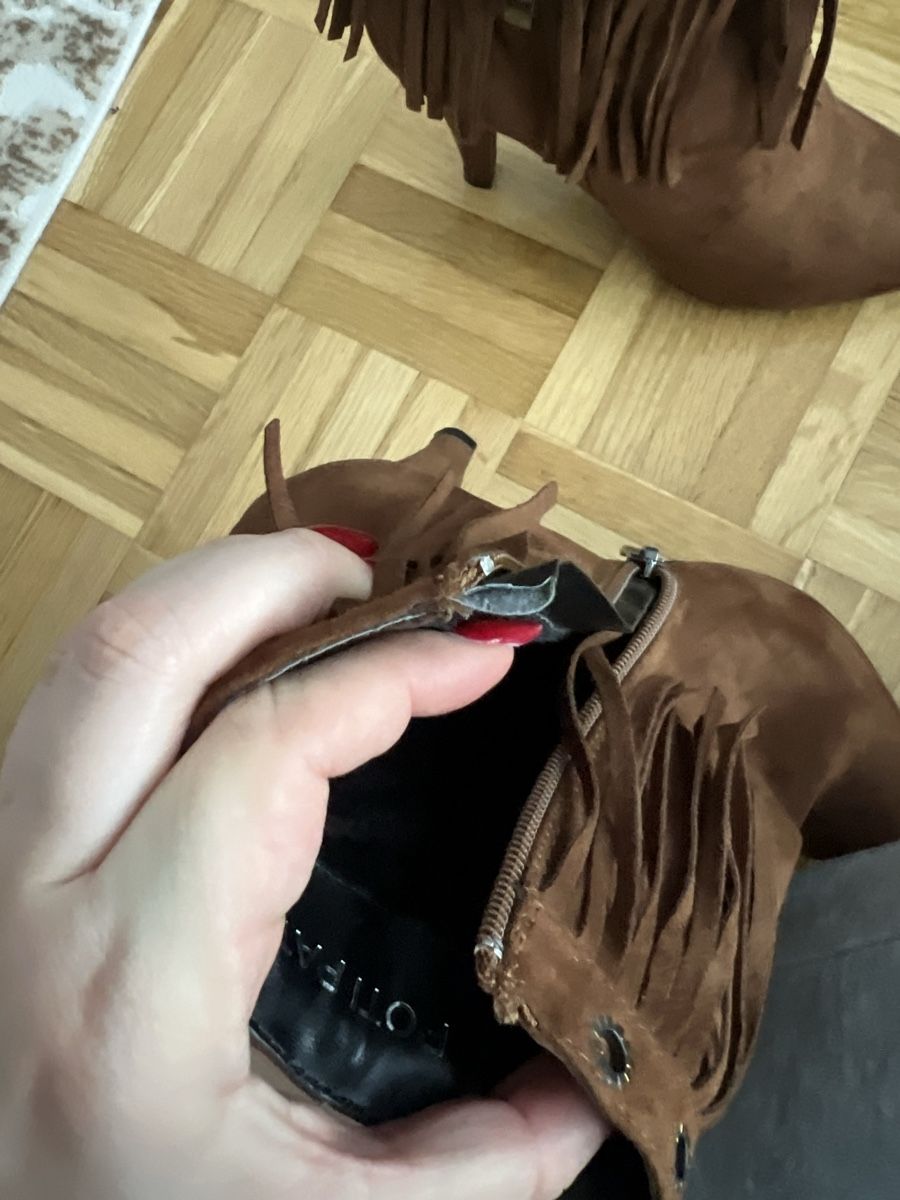 Scarpe da donna: Braune Fransen Stiefel (Gr. 39) – Usato da Wattwil venduto da skr_94 4