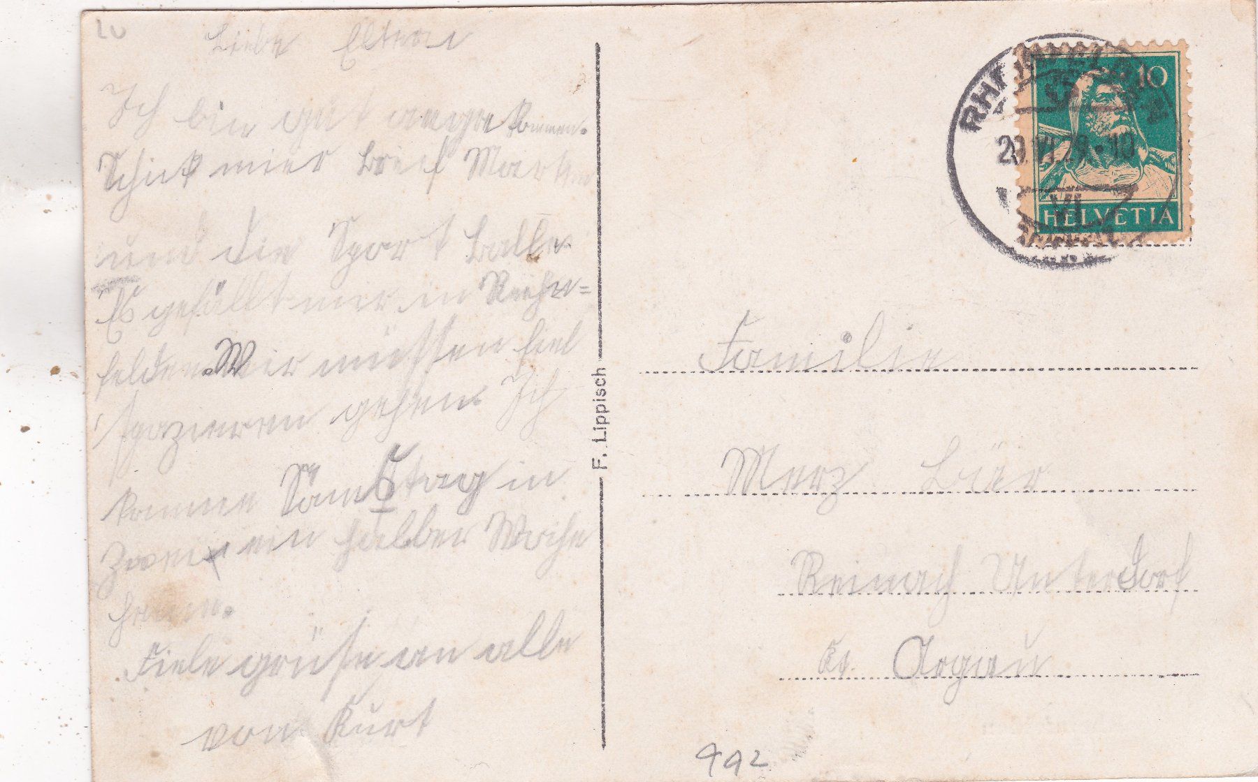 Cartoline postali: Rheinfelden Insel mit Dampfer 1929 – Usato da Herisau venduto da Lisegrat2008 1