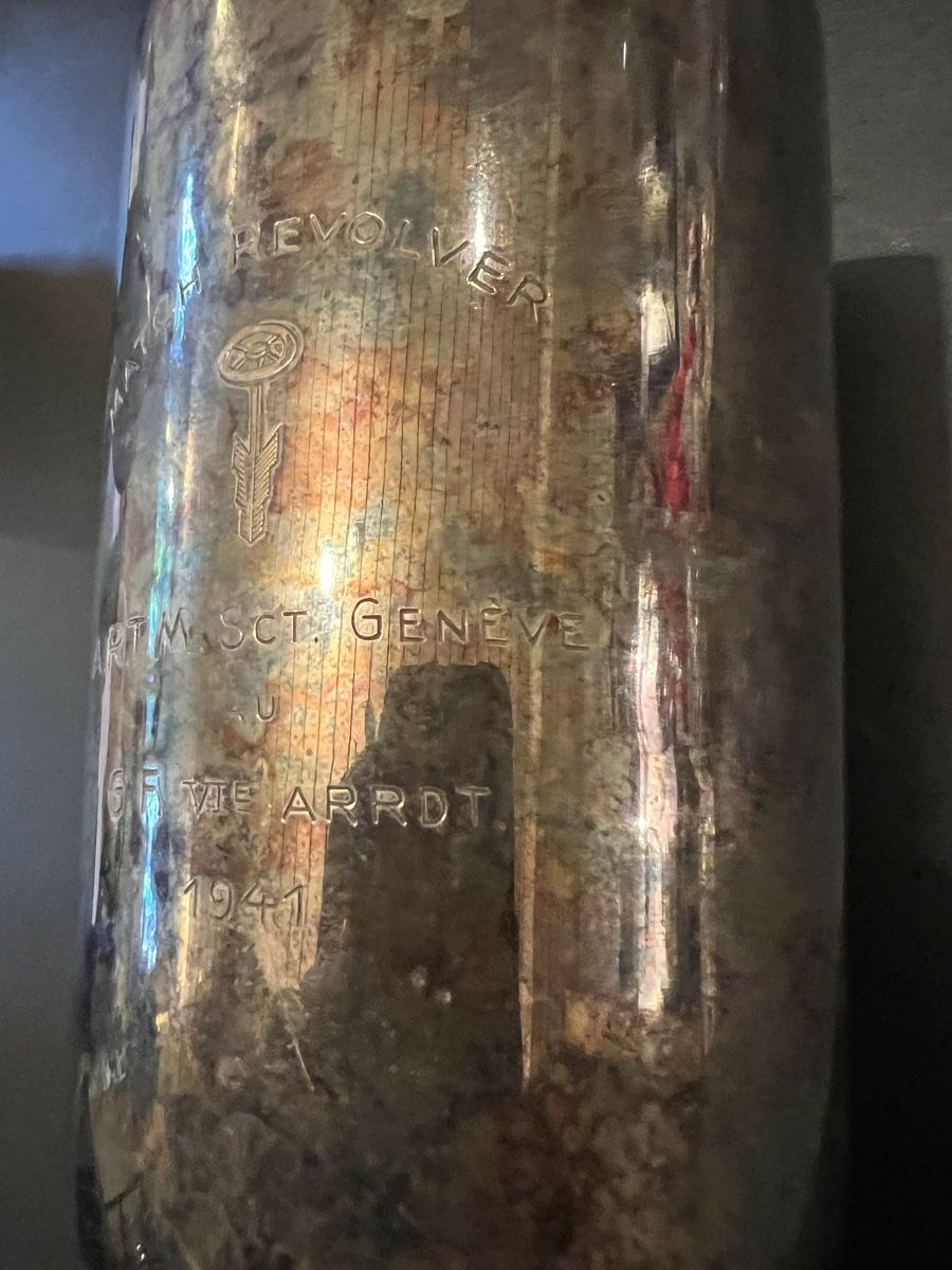 Sonstiges zum Sammeln & Seltenes: Becher eventuell aus Silber 1941 Preis Grenzwache – Gebraucht aus Lyss von Schmuggler 2