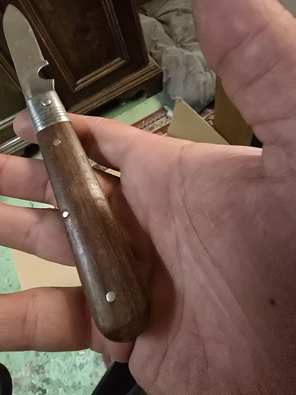 Accessori: Antikes Klappmesser mit Holzgriff – Usato da Rorschach venduto da TimelessTrading 1