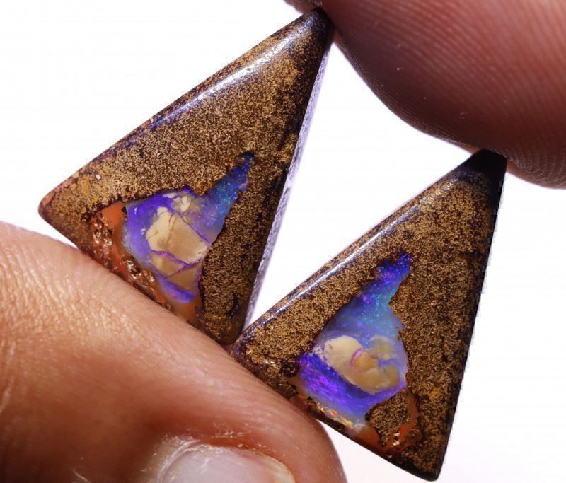 Pietre preziose: Australischer Boulder Opal Paar 18.41Cts – Nuovo (secondo la descrizione) da Bern venduto da Grindelwaldaus 2