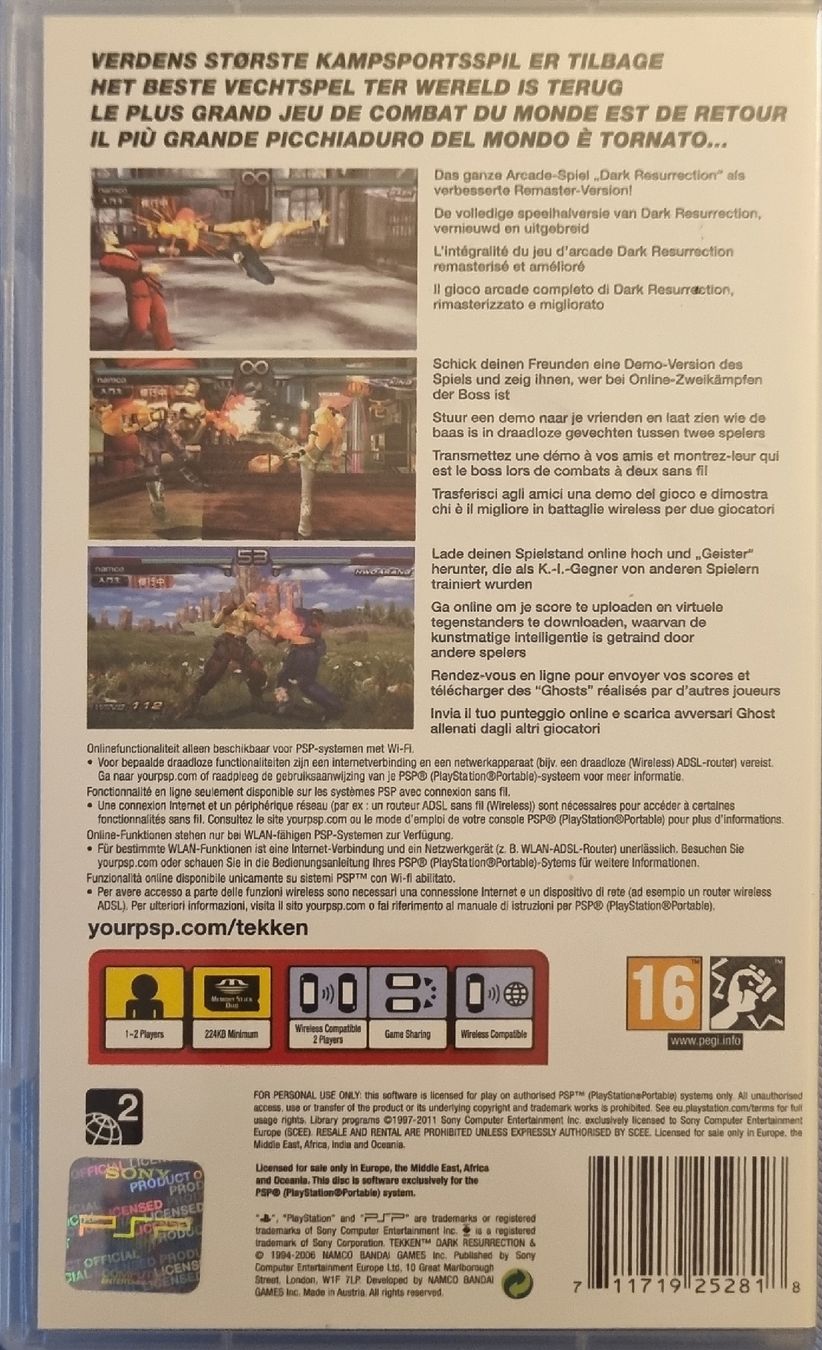 Sony Giochi: Tekken Dark Resurrection PSP – Usato da Oberbipp venduto da ret_6hxb 1
