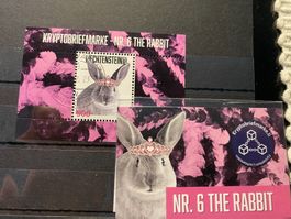 Liechtenstein Kryptobriefmarke N° 6 The Rabbit ET gestempelt