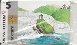 P-Taxcard Taxkarte Rheinfall 5 Fr.Telecom Original verpackt