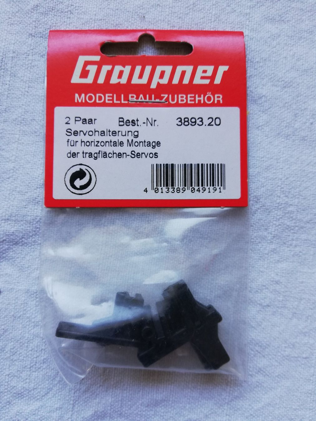 Modellismo RC: Graupner Servohalterung Tragflächen-Servos, Best.Nr. 3893.20 – Nuovo e nell'imballaggio originale da Flüh venduto da AMS-Modellbau
