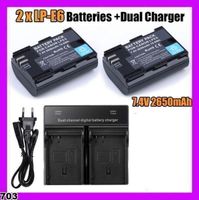 LPE6 Batterie 2 x 2650 mAh + Dual Ladege