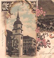 1.6.1900 Farb-Litho/2-Bild "Gruss aus Altdorf"