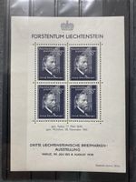 30) Liechtenstein,1938! Dritte Li.Bri.Ausstellung! **