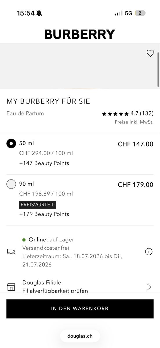 Burberry Profumi & Eau de Toilette: 2 Parfüm von Burberry "My Burberry" – Usato da Schmerikon venduto da 80zz08 3