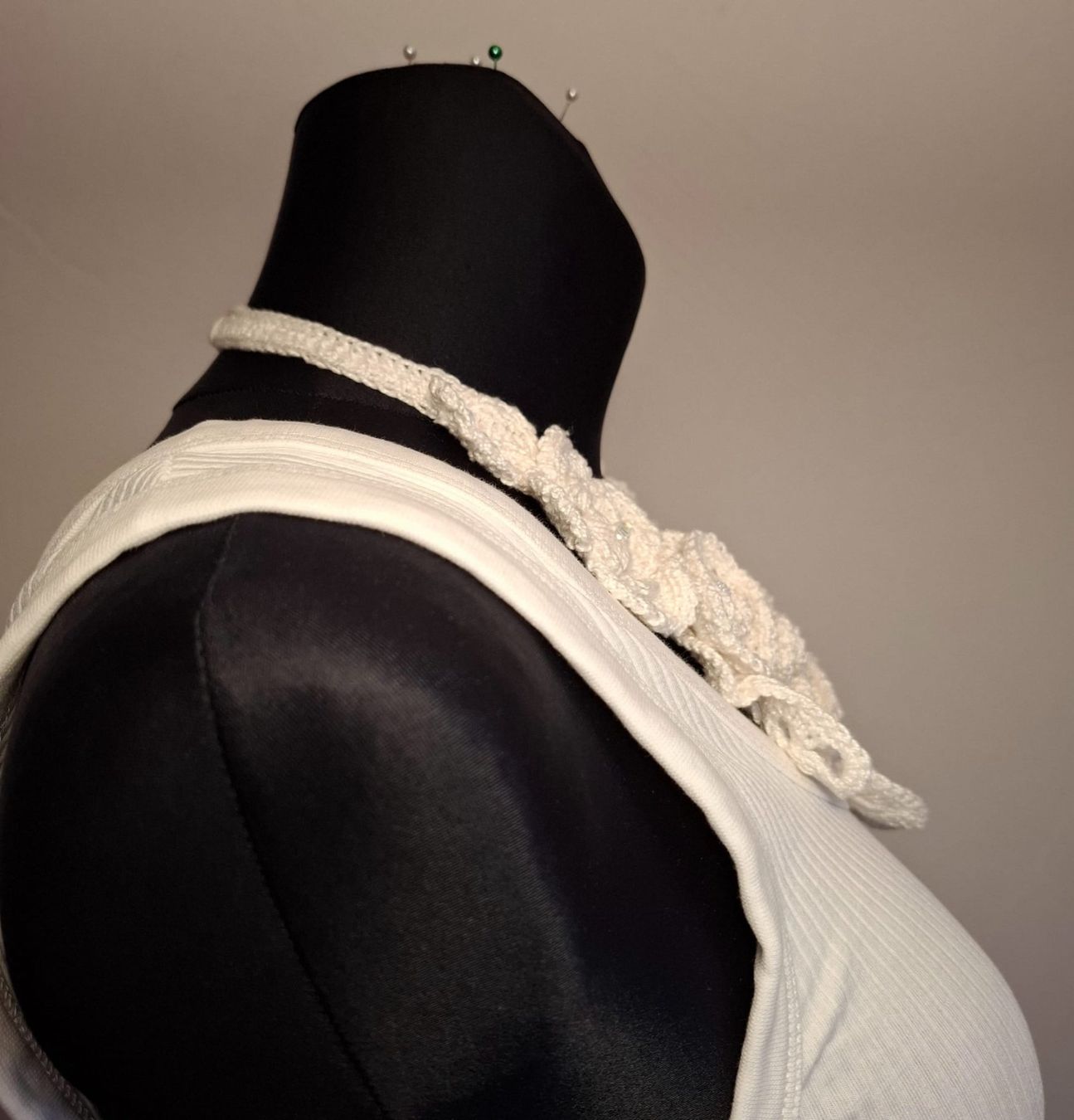 Ketten: Collier crocheté à fleurs, fait main, idée cadeau – Neu (gemäss Beschreibung) aus tartegnin von Madelaine_09 3