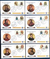 1999 Vatican FDC Satz Die Päpste zur Zeit Jahre 1300 - 2000