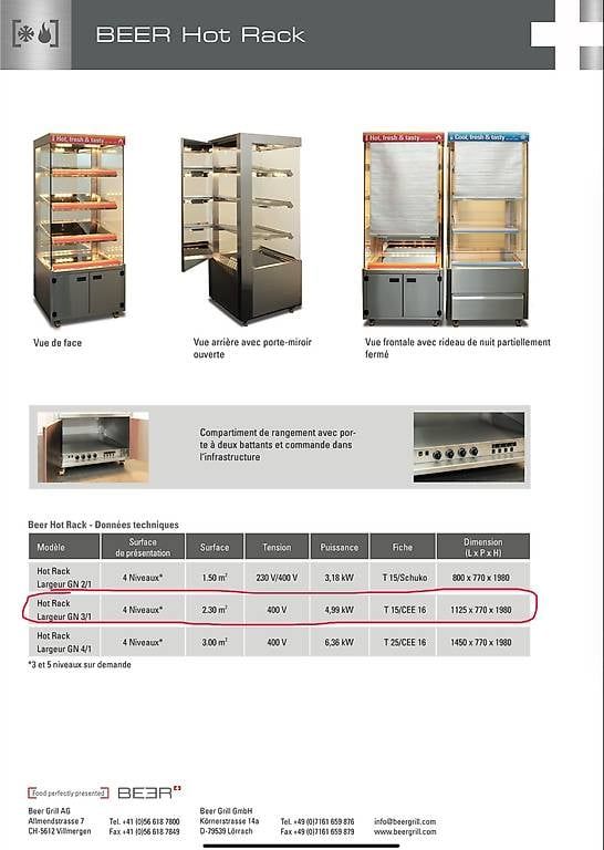 Vetrine: Vitrine chaude take-away, restaurant – Nuovo (secondo la descrizione) da Le Grand-Saconnex venduto da log_ys5p 2
