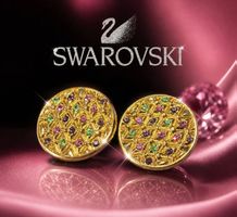 Swarovski, vintage Ohrclips, 18k vergoldet, original