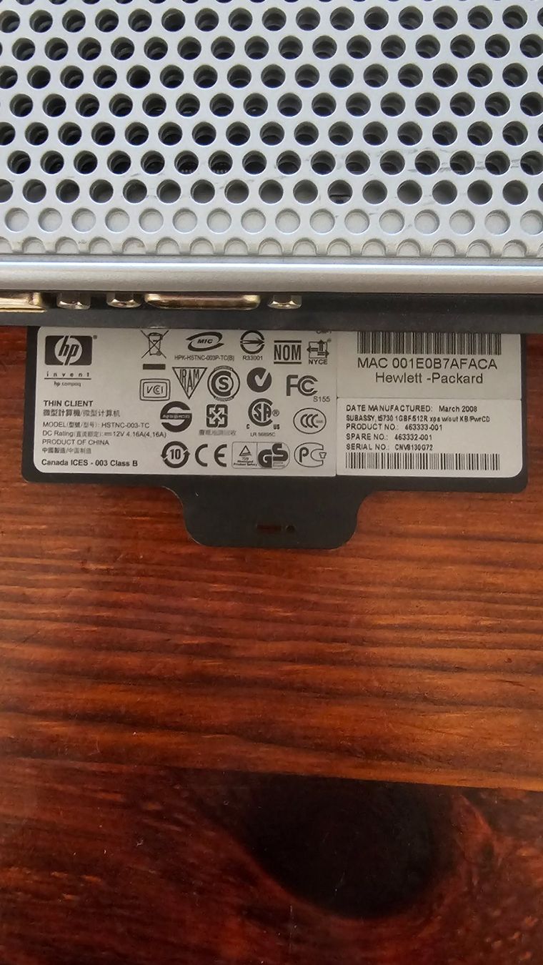 Hewlett Packard PCs: HP Thin Client / HSTNC/003/TC – Gebraucht aus Küssnacht am Rigi von delanyc 1