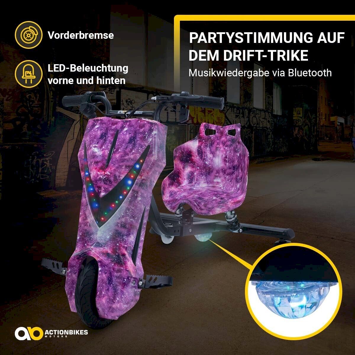 Veicoli per bambini: Elektro-Drift-Trike Space Purple – Nuovo e nell'imballaggio originale da Bottighofen venduto da zaap 3
