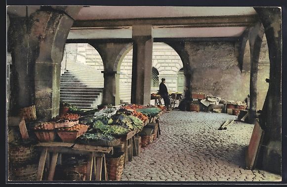 Cartoline postali: AK Luzern, Gemüsemarkt Unter der Egg – Usato da Berlin venduto da bartko-reher