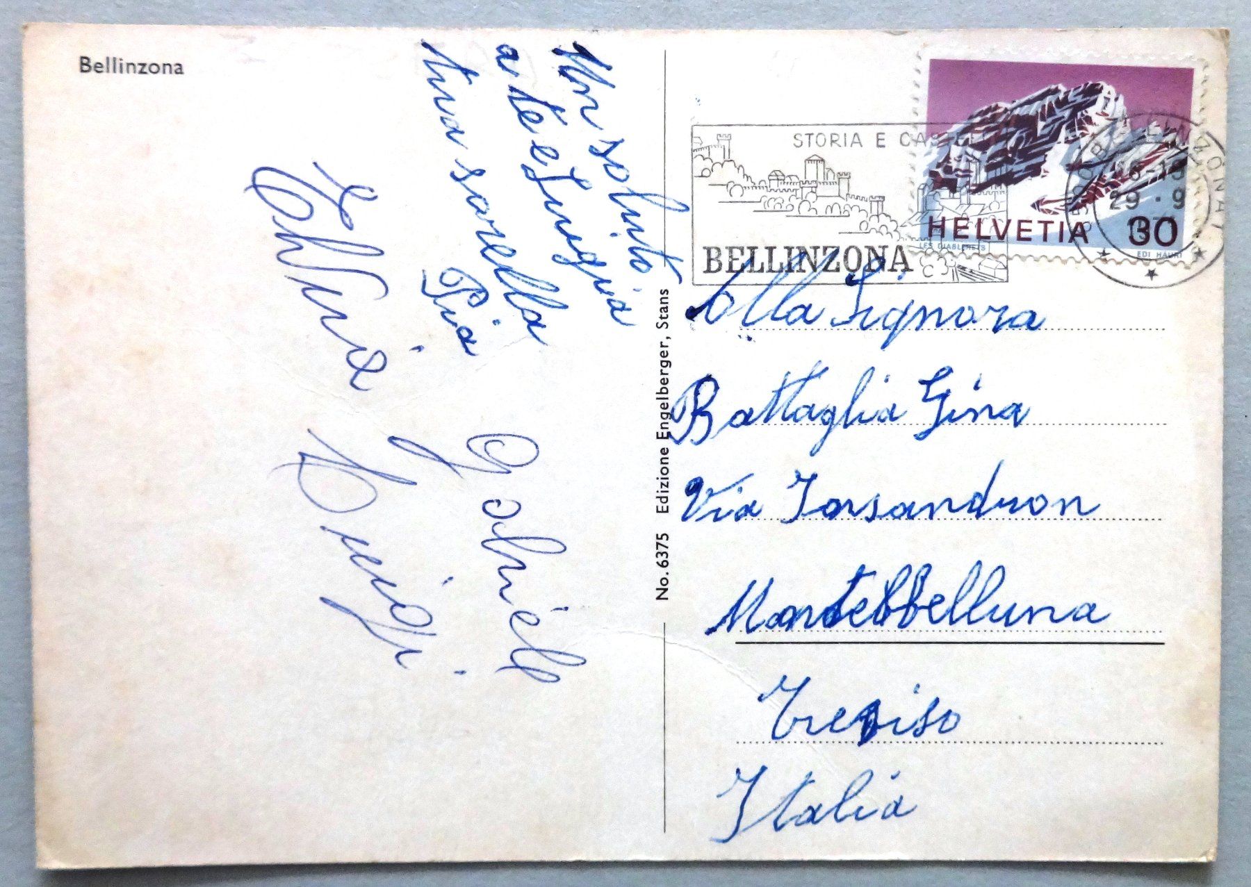 Cartoline postali: Bellinzona – Difettoso da Fétigny venduto da Billy2miny 1