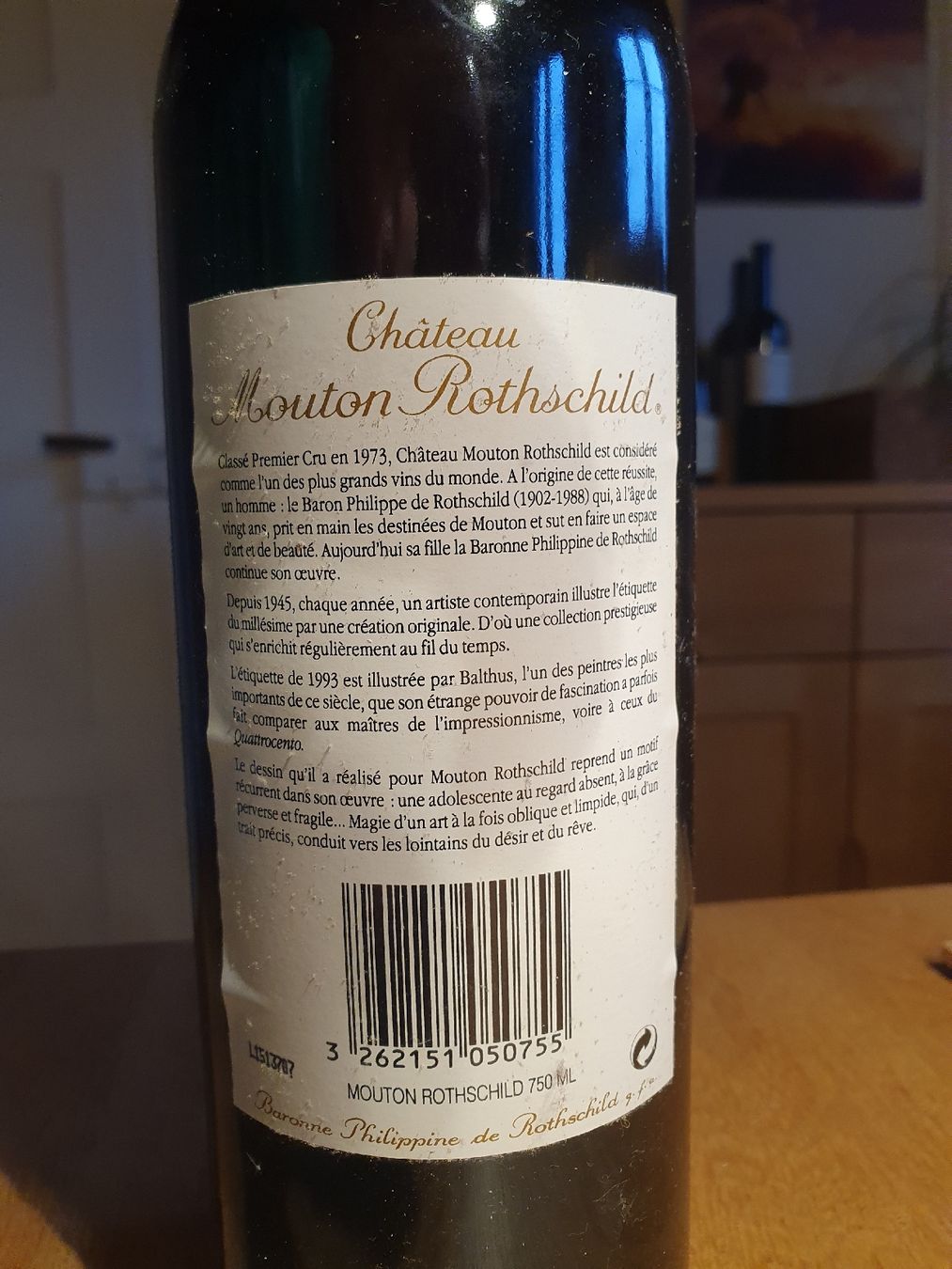 Mouton Rothschild Vino: Chateau Mouton Rothschild 1993 – Nuovo (secondo la descrizione) da Schafisheim venduto da Kokopelli0 2