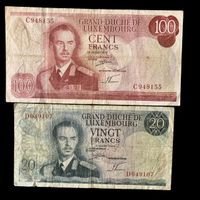 Luxemburg 100 & 20 Francs