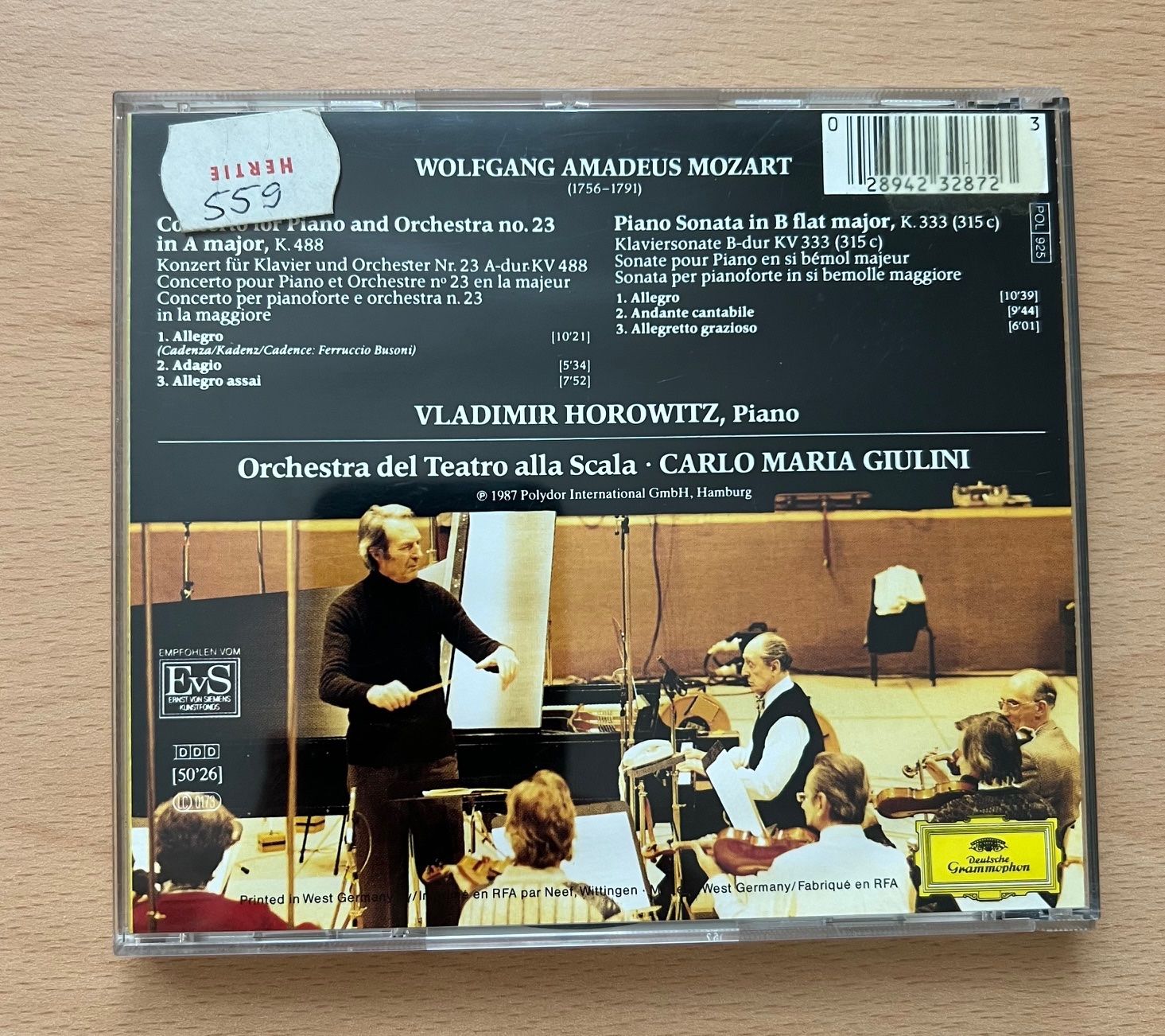 CD: Horowitz plays Mozart – Usato da Liestal venduto da 99katzen 1